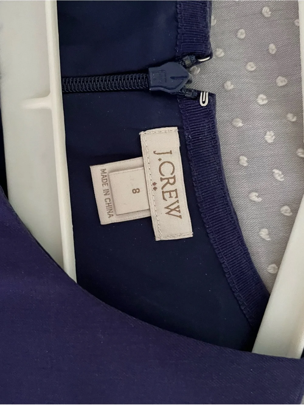 J. Crew Navy/Purple Sleeveless Twist-Front Midi Dress